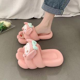 甜美仙女风2025款 拖鞋 外穿凉拖鞋 女卡通可爱款 踩屎感防滑厚底夏季