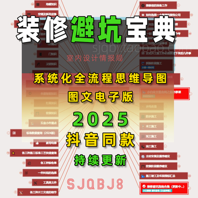 2025装修避坑指南装修全流程宝典全流程思维脑图施工验收抖音同款