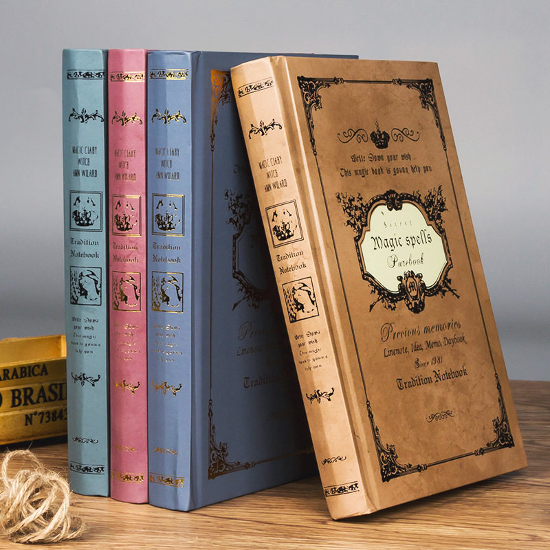 哈利波特魔法书笔记本复古欧式加厚a5手账本日记本创意生日礼物