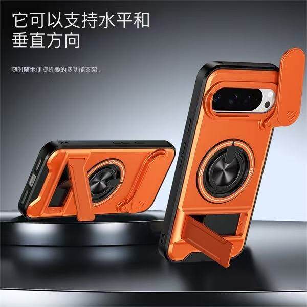 推拉窗谷歌10A防摔手机壳Pixel9ProXL磁吸无线充GUGE8指环7A横竖6PRO隐形支架全包镜头保护壳 - 实物图