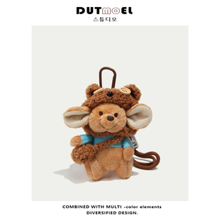 袋鼠小豆包包挂件可爱毛绒小豆鼠公仔玩偶书包背包挂饰钥匙扣礼物