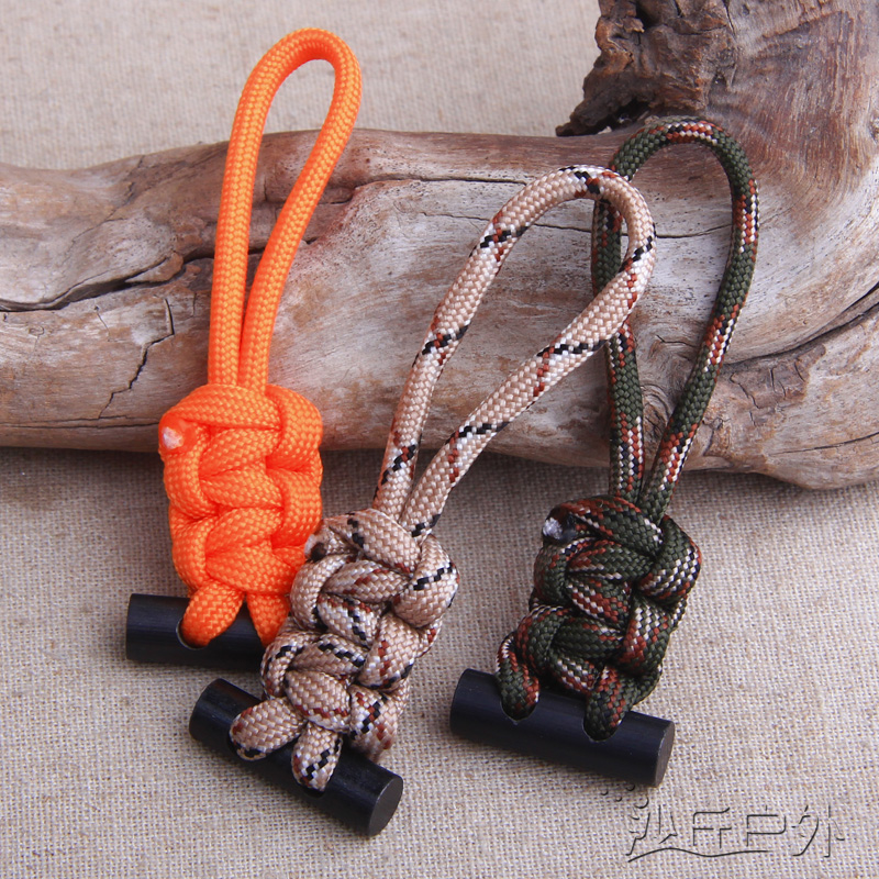 求生挂扣救生挂扣 打火石挂扣 手工伞绳编制挂扣钥匙扣 沙丘户外