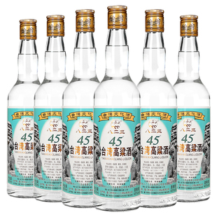明水堂台湾高粱酒浓香45度600ml简装6瓶八二三中度白酒整箱包邮