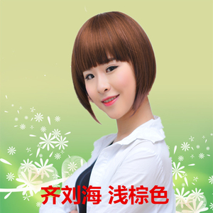 假发女高温丝假发短直发齐刘海斜刘海帅气波波头假发bobo头包邮