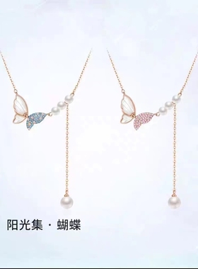 抖音同款S925银高级感蝴蝶项链女