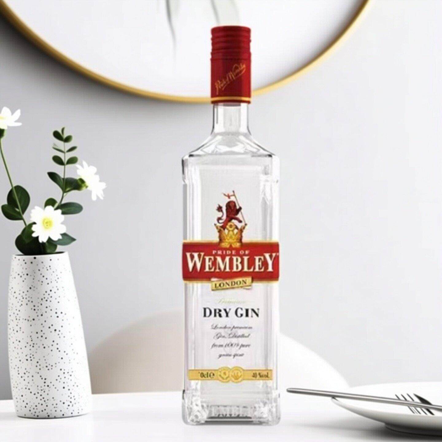 普达皇冠金酒杜松子酒GIN WEMBLEY DRY原装进口洋酒鸡尾酒700ml
