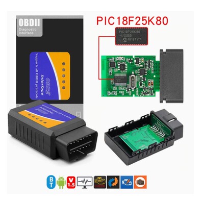 OBD2蓝牙PIC25K80诊断仪V1.5