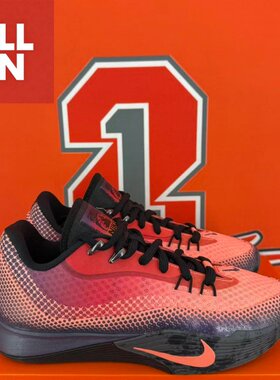 Nike耐克防滑耐磨红黑低帮篮球鞋
