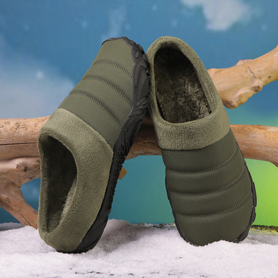 男士冬季防水保暖居家棉拖鞋