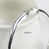 原创设计手工制作竹子手镯纯银镯子送礼自戴99足银按圈口定做