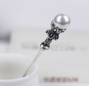 听白中国风手工银发簪茶针纯银簪黛玉簪故宫设计元素款汉服头饰