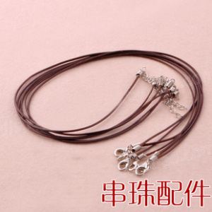 咖啡色蜡绳】粘土配件高档 腊绳 DIY手工材料42厘米延长链3厘1根