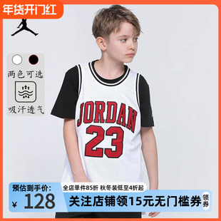 Nike Air Jordan童装耐克男童篮球服背心夏季儿童运动速干无袖T恤