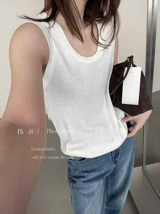 2025秋季新款韩版宽松休闲百搭圆领无袖针织羊毛背心女