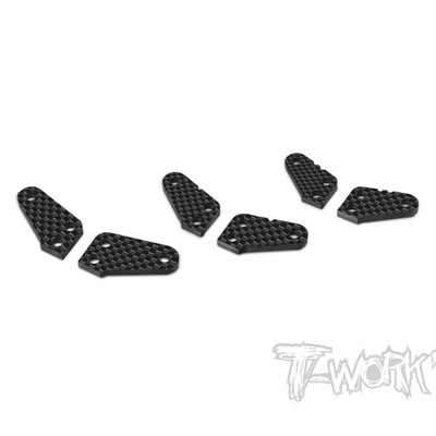 T-WORK'S 碳纤维转向运动臂 0/+1/+2mm AE RC10 4WD 6537 TE-266