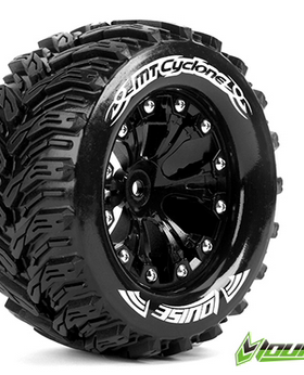 路易斯louise 1/10 SC竞速卡车胎新胎纹人字型小F小S黑色框银色框