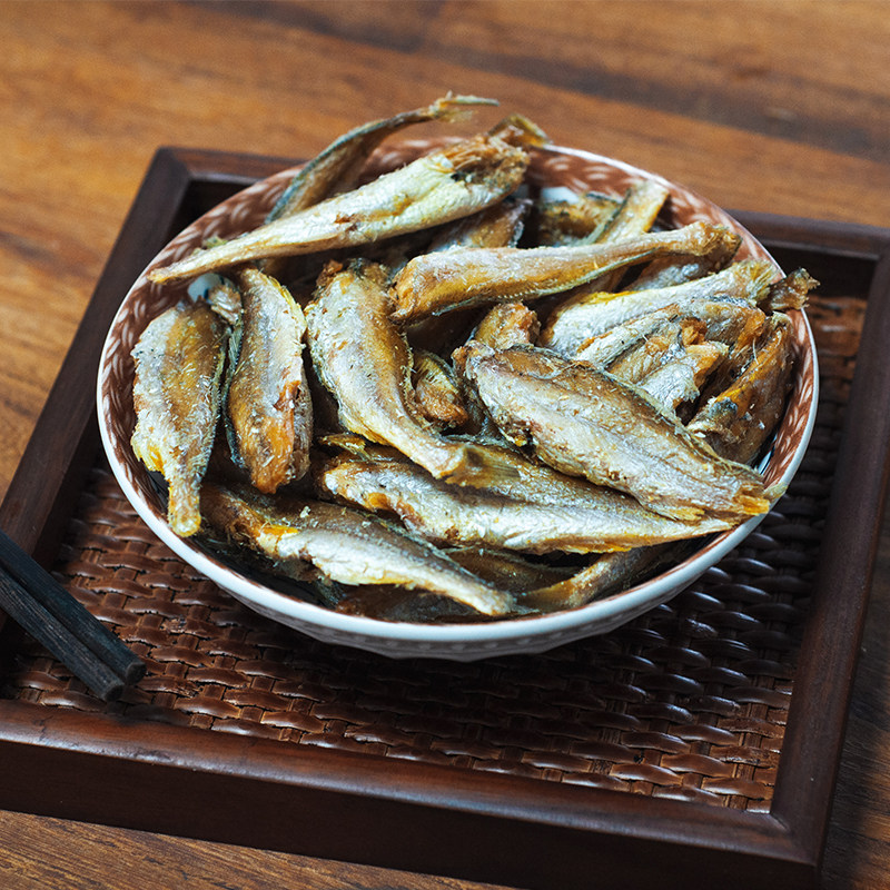 盐城东台特产非油炸香酥黄鱼干即食小吃酥烤干货海鲜黄花鱼脆零食