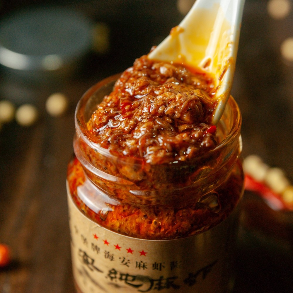 南通海安盐城李堡特产麻虾酱鲜虾酱即食鲜调味酱拌饭酱拌面酱炖蛋