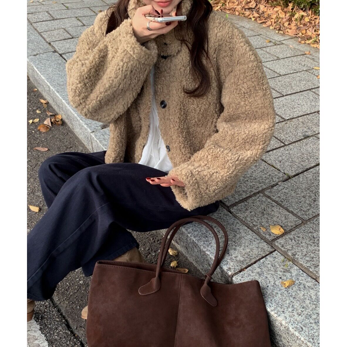 韩风加棉加厚 韩版皮毛一体毛毛棉衣外套女羊羔毛外套2026冬季