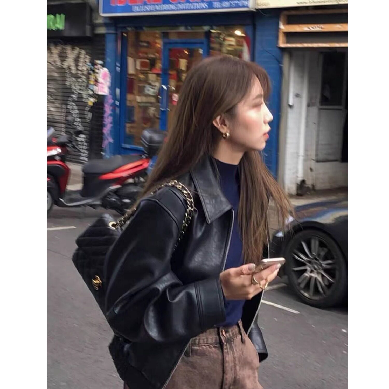 韩国东大门皮衣女短款复古美式高级感机车服皮夹克外套2026秋季新