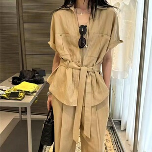 韩国chic2026夏装新款宽松慵懒高级感上衣长裤子百搭两件套装女