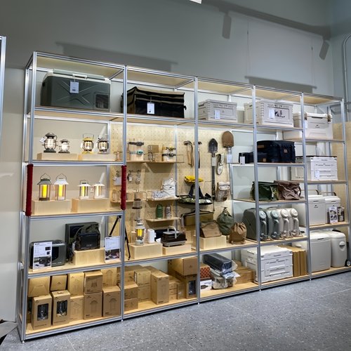 工业风铝型材多层隔板置物架