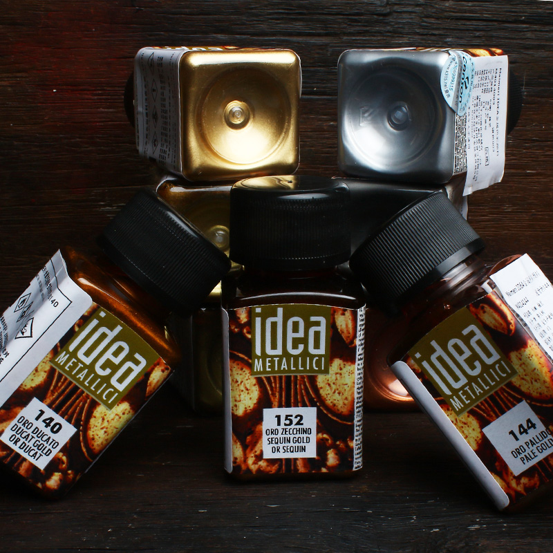 意大利进口MAIMERI莓莉金属色颜料创意装饰相框手绘DIY珠光闪光色