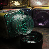 意大利进口Maimeri莓莉烁光颜料仿金箔银色亮片金属光泽美甲装 饰