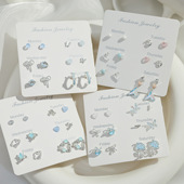 25年海蓝蝴蝶星星耳钉套装 女轻奢时尚 感耳环气质百搭清爽小巧耳饰