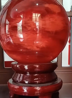 鸿运珠电视柜装饰品摆件透明水晶球转运球办公室家居摄影道具