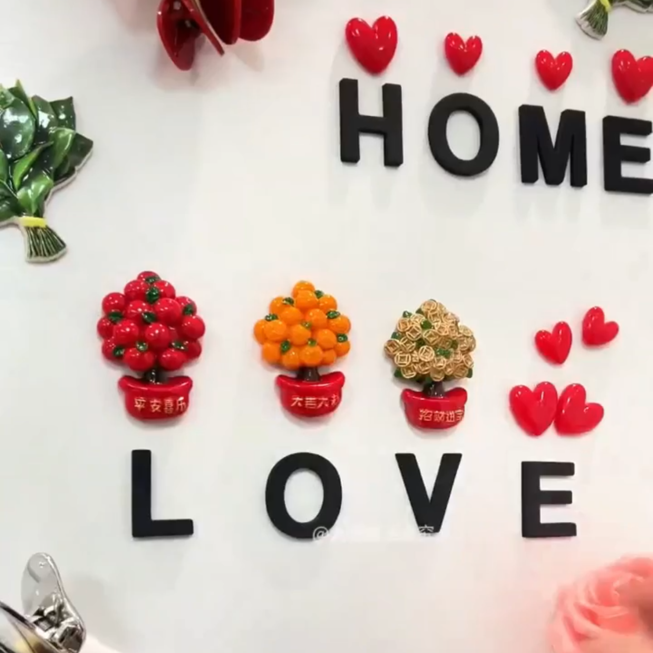 冰箱贴磁铁可爱网红爆款新款 diy 卡通树脂新年发财树装饰配件