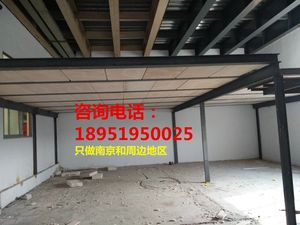 复式钢架结构二层搭建阁楼隔层上海钢结构厂房平台钢架彩钢板房棚