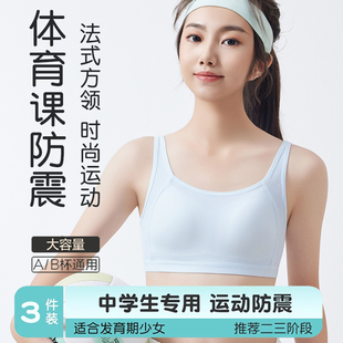 少女文胸高中生发育期内衣女生无钢圈抹胸运动背心初中学生胸罩薄