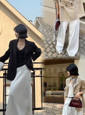 YOOMINI-形简约通勤经典百搭西装外套2025初秋上新西装M16648-LW