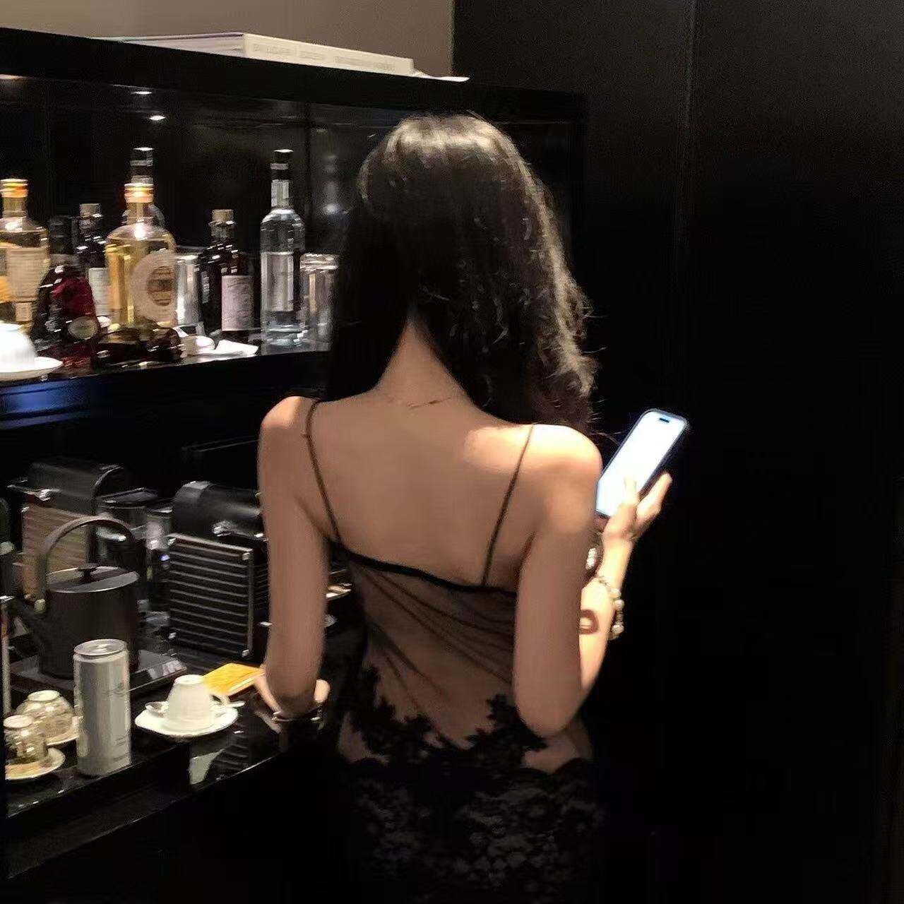 逍遥商城*性感蕾丝2026新款睡衣女纯欲风透视网纱吊带洋装高级感