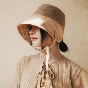 MING 幽梦影 l 国风撞英伦超细麻线原创春夏波奈特帽防晒遮阳帽