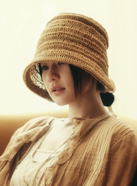 MING 豌豆公主 l 手工春夏英伦复古波奈特帽折叠盆帽遮阳帽
