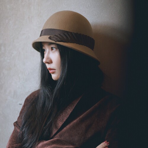 秋冬女羊毛毡原创复古钟形帽盆帽