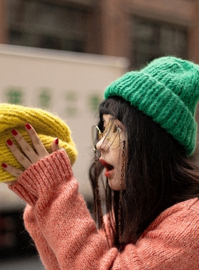 MING 神兽宝宝 l 意大利纱线阿尔巴卡婴幼羊驼绒手工保暖毛线帽