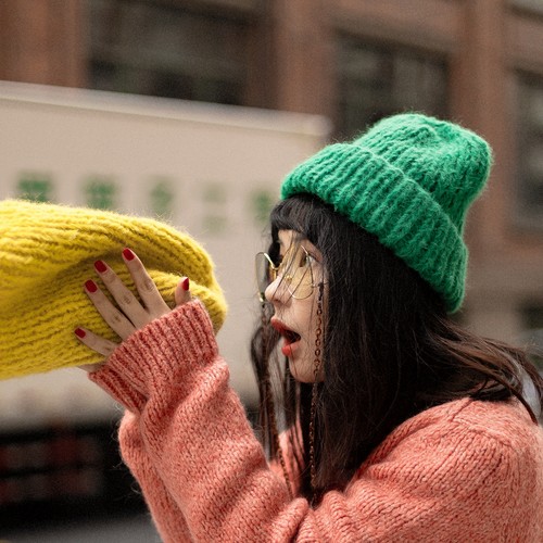 ming神兽阿尔巴卡羊驼绒毛线帽