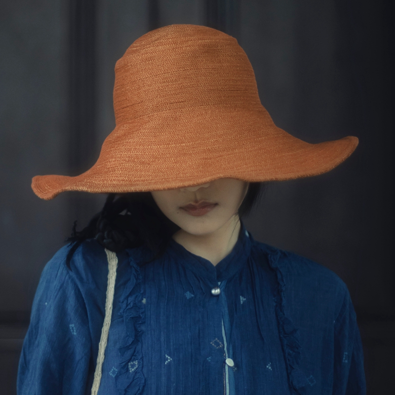 高级工艺超大檐摩登四季遮阳帽