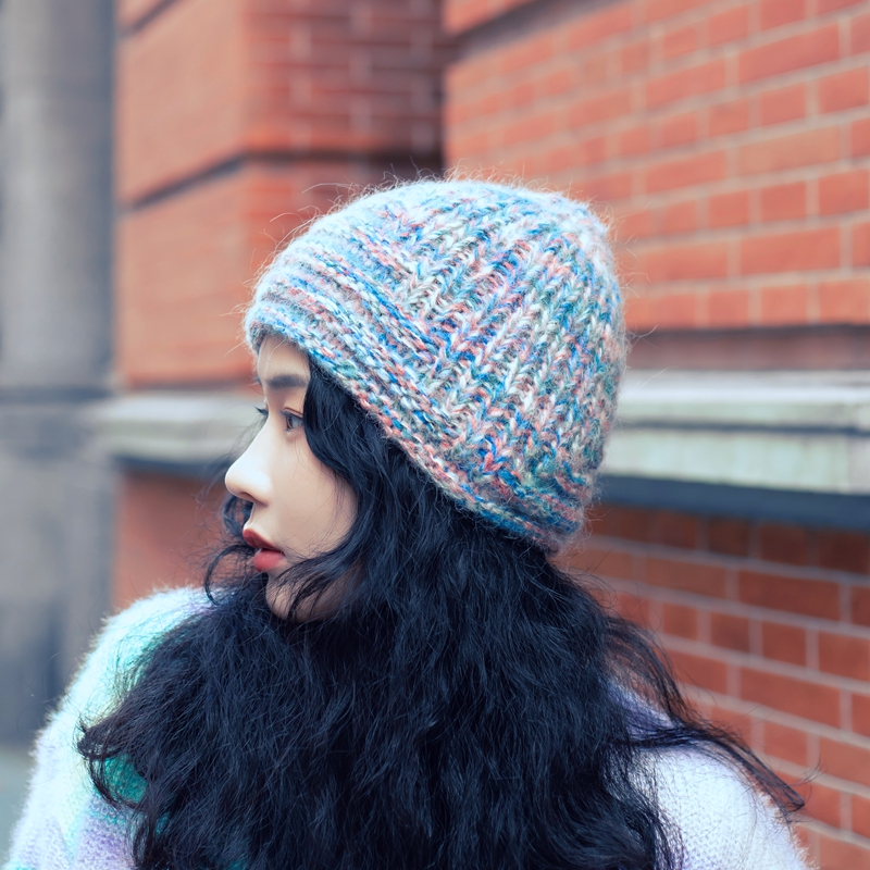 意大利纱线纯手工特别廓形毛线帽