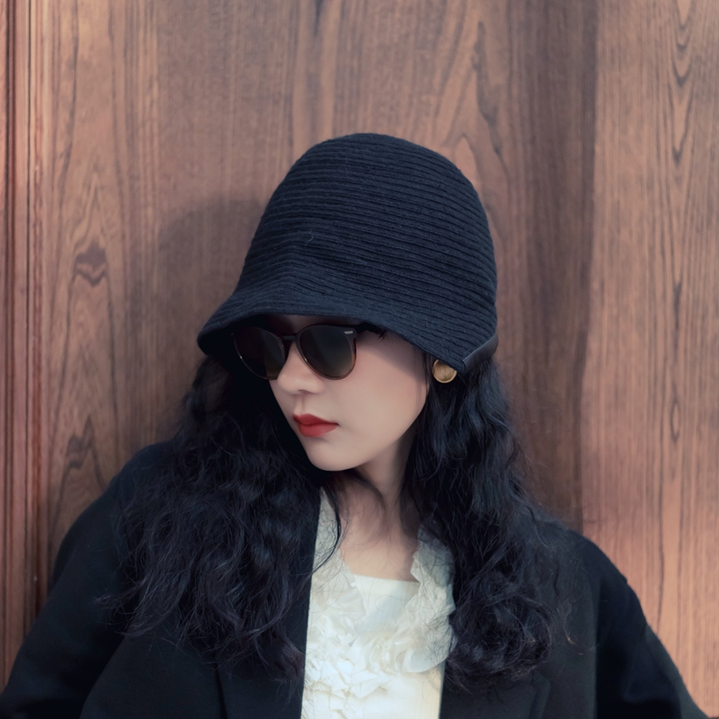 传统工艺羊毛辫折叠波奈特盆帽