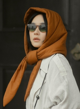 MING 城堡夜风 l 秋冬夹棉日本户外面料轻暖防风复古帽兜披肩围脖