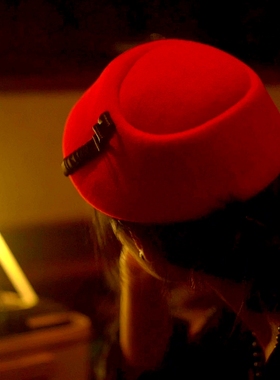 MING 米娜 l 捷克兔毛毡限量定染色古董小礼帽秋冬复古贝雷帽