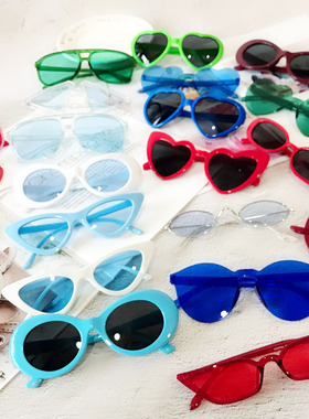 猫眼复古风沙雕情侣圆形太阳镜