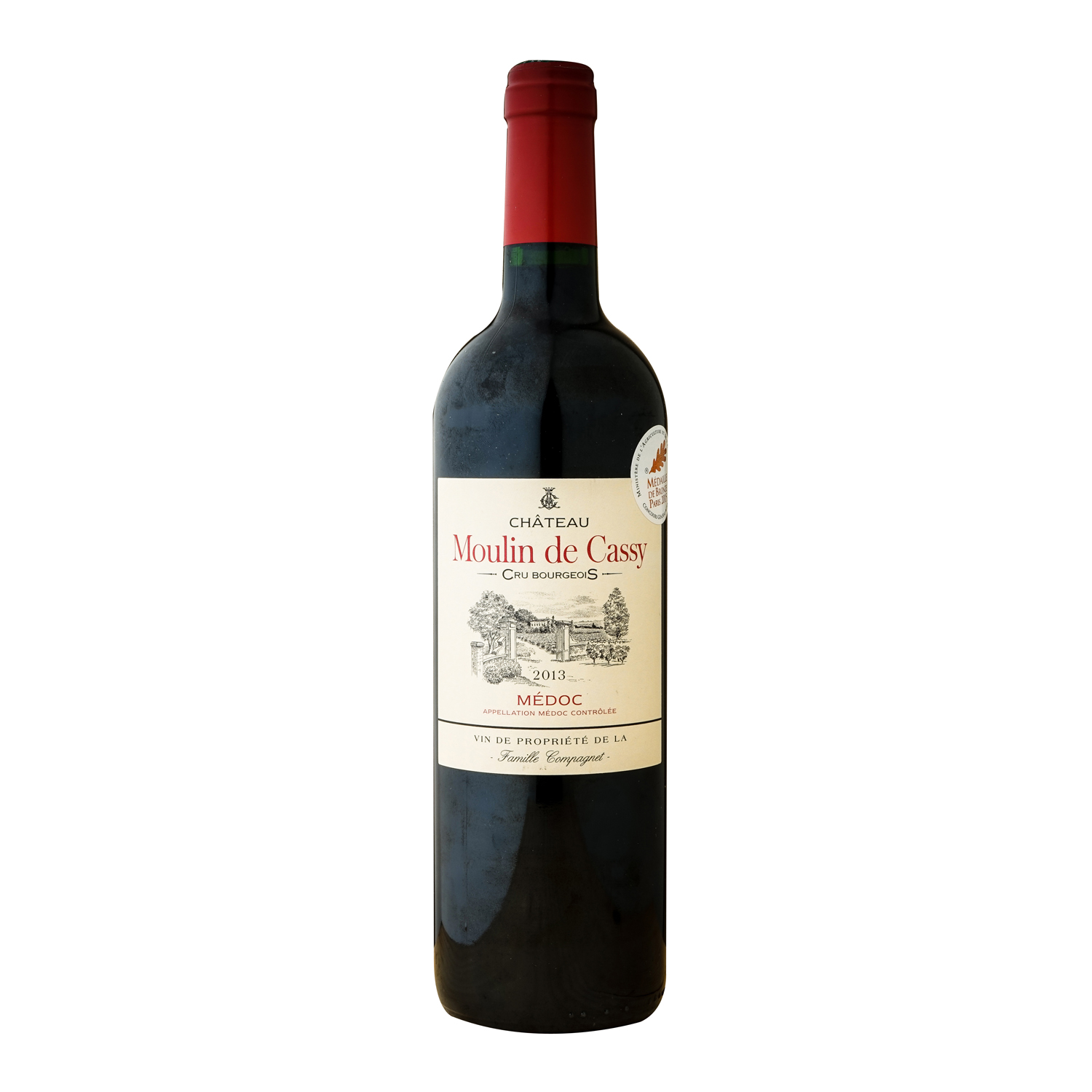 慕林（慕琳）卡西干红葡萄酒 Chateau Moulin de Cassy 2013年
