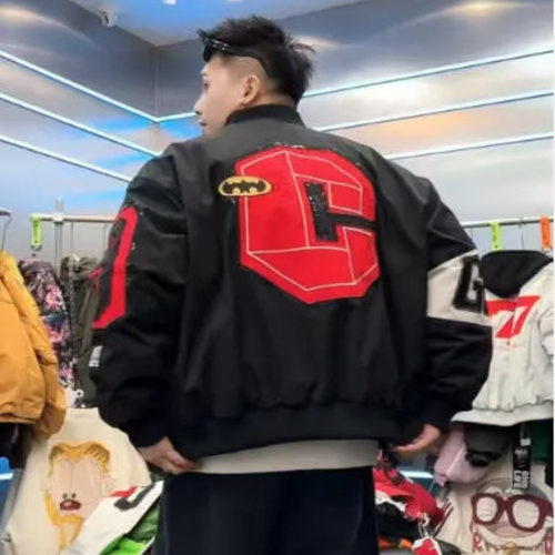 刺绣亮片大G字母羽绒服外套