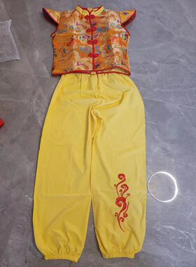 新款打鼓服中国风锣鼓队舞蹈秧歌舞龙演出服武术杂技国潮帅鼓手服
