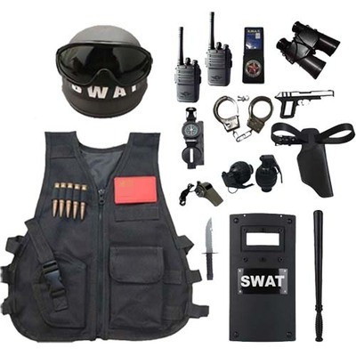 儿童玩具枪作战装备小警察角色扮演特警特种兵战术马甲全套吃鸡男